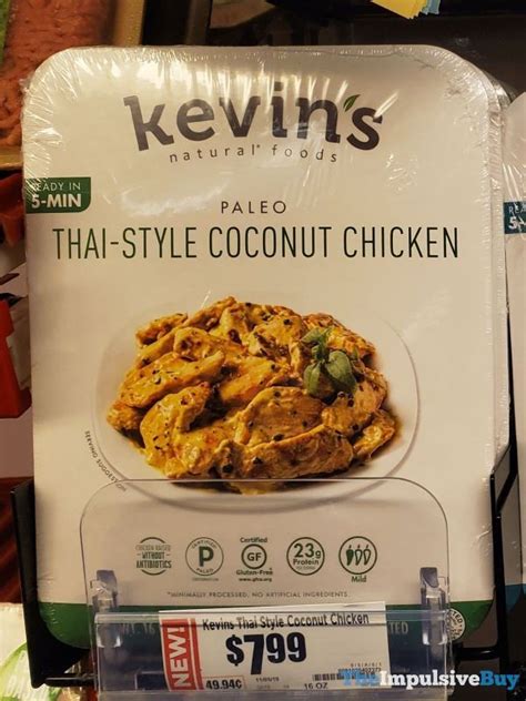 $15 each = any 4 entrées or sides. Kevin's Natural Foods Paleo Thai-Style Coconut Chicken ...