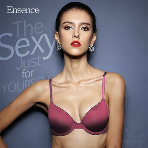 Buy Ensence Deep V Sexy Glossy Lingerie Push Up Women Seamless Bra Underwear