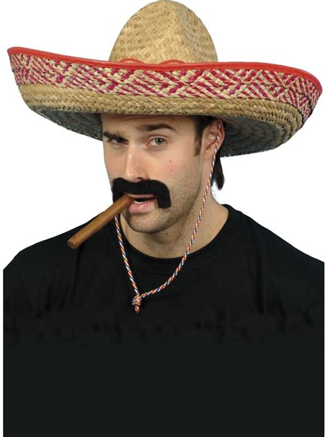 Adult Mexican Bandit Sombrero Hat Fancy Dress Stag Party Costume Party Accessory Ebay