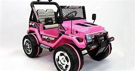 Parents may control the ride together. 2016 Pink Jeep Wrangler Power Kids 12V Ride on Toy Remote ...