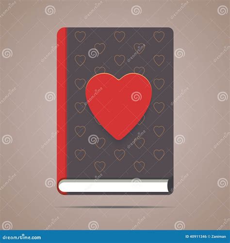 Libro Con Forma Del Corazón Ilustración Del Vector Ilustración De