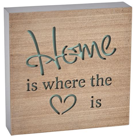 Home Is Where The Heart Is Block Sign