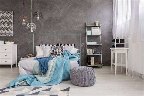 Interior Bedroom Modern Minimalist Style Bedroom Interior Grey Tones