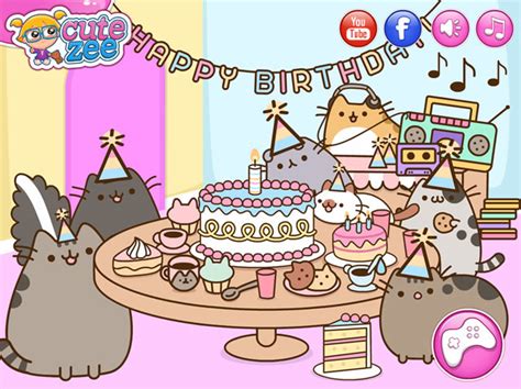 Pusheens Birthday Party Girls Games Gamingcloud
