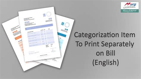 Categorize Items To Print Separately On Bill Tutorial Marg Software