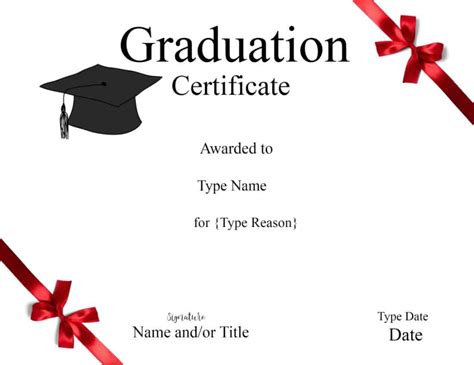 Graduation T Certificate Template Free 5 Best Templates Ideas For