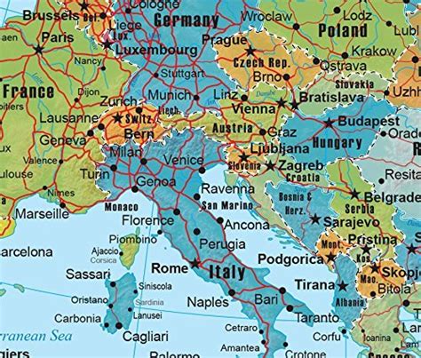 Swiftmaps Europe Wall Map Geopolitical Edition 24x30 Laminated Buy