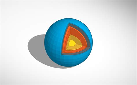 3d Design Earths Layers 3d Model Tinkercad