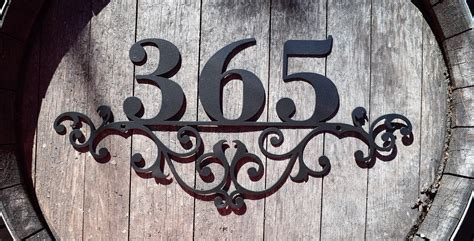 Metal Outdoor Home Address Sign Personalized House Number Etsy
