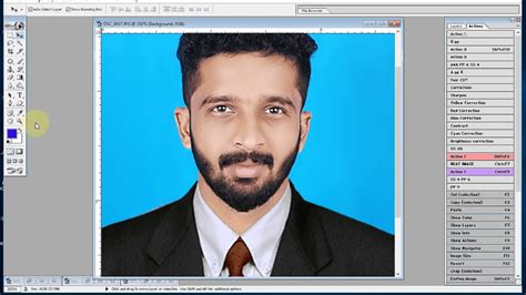 How To Create Passport Size Photo On Adobe Photoshop 7 0 Youtube