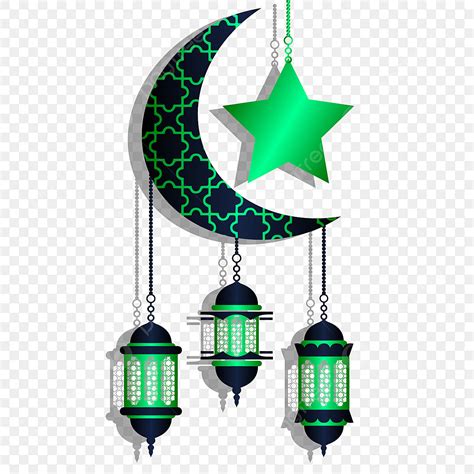 Gambar Lampion Ramadhan Islami Dengan Pola Bulan Sabit Islam Ramadan