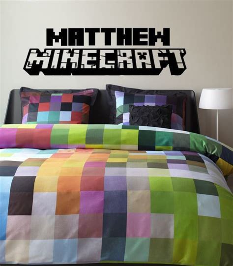 Minecraft Vinyl Wall Decal With Personalized Name Personalized Vinyl