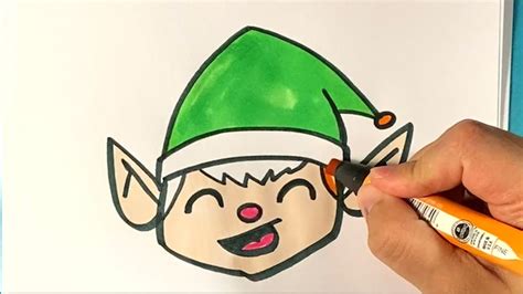 Easy How To Draw Christmas Elf Youtube