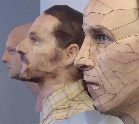 3d Sculpted Paper Heads By Bert Simons If Its Hip Its Here