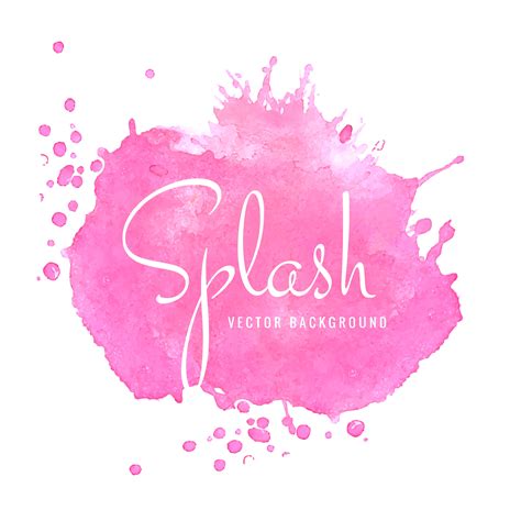 Beautiful Watercolor Pink Splash Design 238747 Vector Art At Vecteezy
