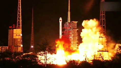 Chinas Long March 3b Rocket Launches Tianlian 2 01 Communications Satellite Youtube