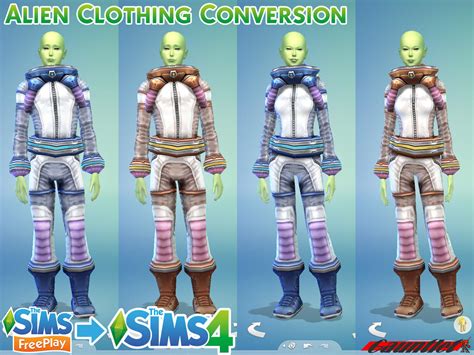 Sims Freeplay To Sims4 Alien Clothing Conversion By Gauntlet101010 On Deviantart