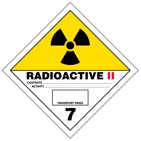 Radioactive Ii Hazmat Labels