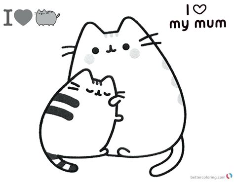Pusheen Cat Coloring Pages For Kids