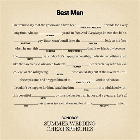 Easy Best Man Speeches How To Write A Funny Best Man Speech