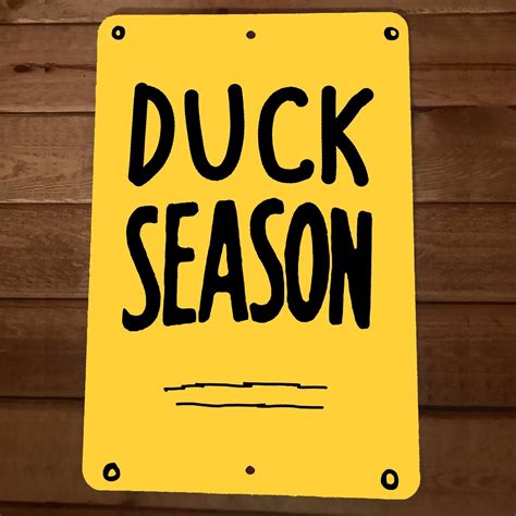 Duck Season 8x12 Wall Sign Looney Toons Tunes Sign Junky