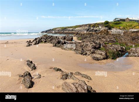 St Finians Finans Bay Beach Skellig Ring County Kerry Stock