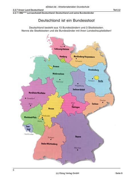 Zu den bundesländern gehören10 alte: Lernwerkstatt Deutschland: Deutschland und seine ...