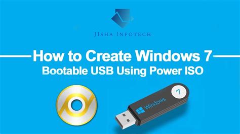 How To Create Windows 7 Bootable Usb Using Power Iso Youtube