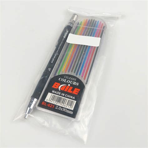 Baile Pensil Mekanik Mechanical Pencil 2b 2mm 12 Isi Colorful Bl 520