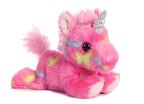 Aurora Jellyroll Pink Unicorn Soft 7 Long Plush Stuffed Animal Toy