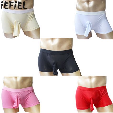 mens open penis sheath boxer brief stretch thong sexy underwear china new style underwear and