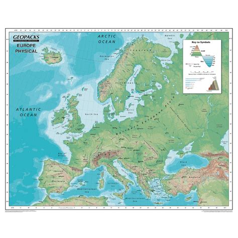 Large Scale Political Map Of Europe With Relief Europe Mapsland