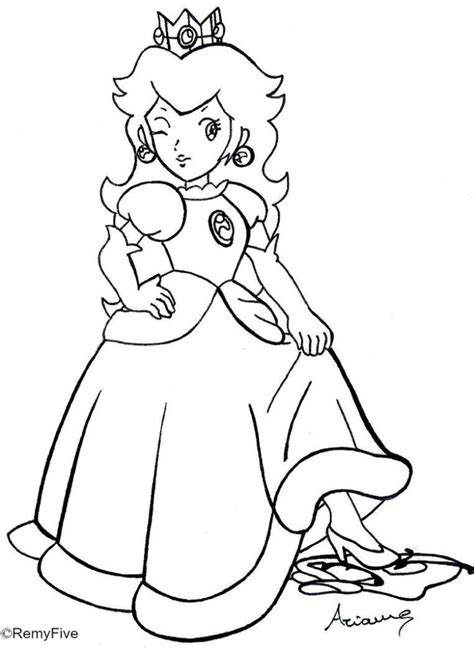 Coloring pages amusing princess peach coloring pages mario page. Princess Daisy Drawing at GetDrawings | Free download