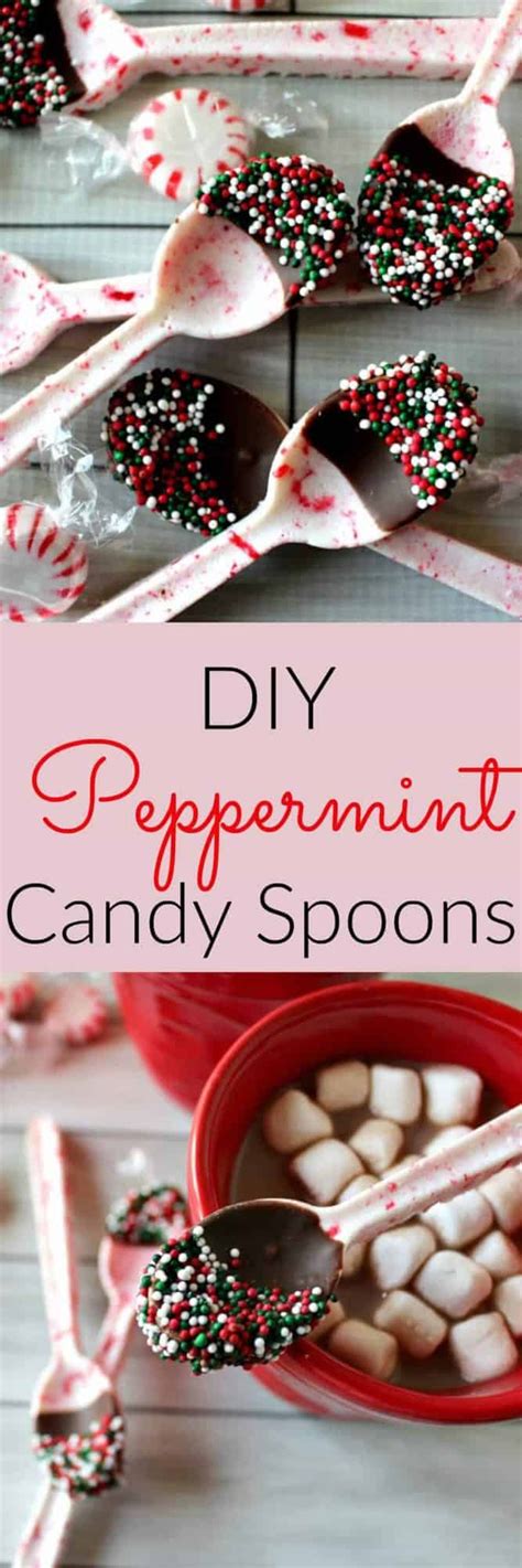 Peppermint Candy Spoons A Cute And Easy Diy Holiday T Christmas Diy Food Christmas Candy