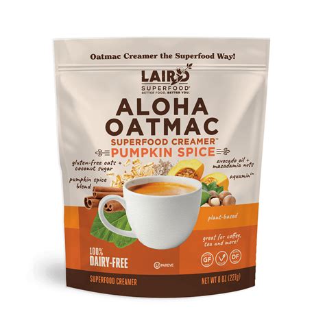 Pumpkin Spice Oat And Macadamia Coffee Creamer Laird Superfood
