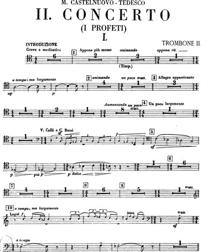 Concerto N 2 I Profeti Trombone 2 Sheet Music By Mario Castelnuovo Tedesco Nkoda Free 7