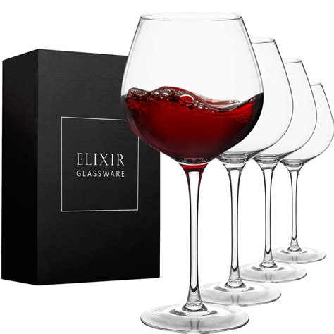 Buy ELIXIR GLASSWARE Red Wine Glasses Large Wine Glasses Hand Blown