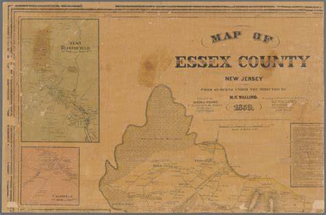 Map Of Essex County New Jersey Nypl Digital Collections