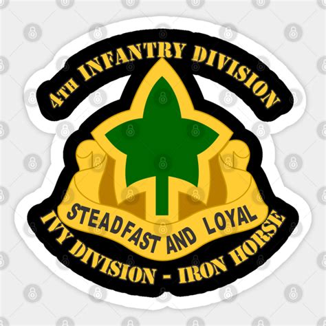 4th Infantry Division 4th Infantry Division Sticker Teepublic