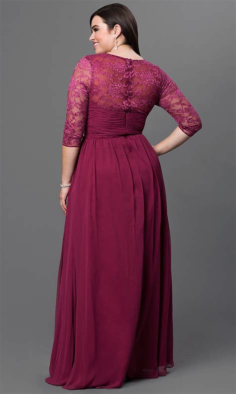 Spice up your traditional red bridesmaid dresses with burgundy bridesmaid dresses. Long Sweetheart Dress with Lace Sleeves - PromGirl