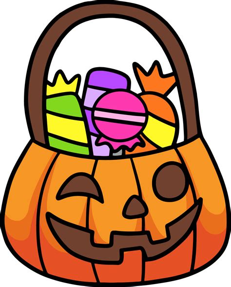 Trick Or Treat Candies Halloween Cartoon Clipart 8822895 Vector Art At