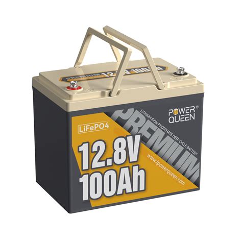 Buy Power Queen 12V 100Ah Premium LiFePO4 Lithium Battery Deep Cycle