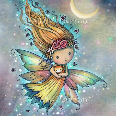 Winter Dream Fairy Fantasy Fine Art Print By Molly Harrison Etsy
