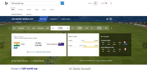 Bing Announces Cricket Oriented Search Features For The