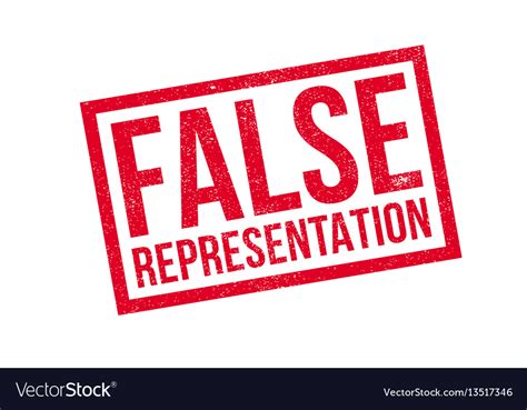 False Representation Rubber Stamp Royalty Free Vector Image