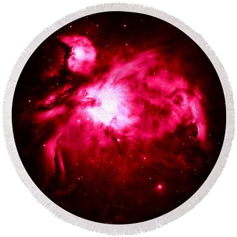 Pink Nebula Round Beach Towel By Johari Smith Pixels