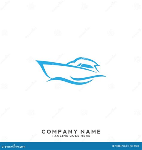 Boat Logo Brand Identity For Boating Business Stock Vector