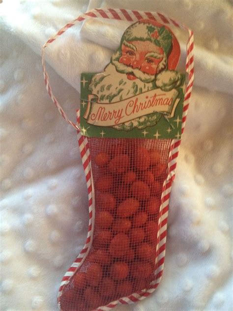 Shop for christmas stockings and stuffers: Vintage Christmas Stocking ... Mesh Stocking with Santa ...