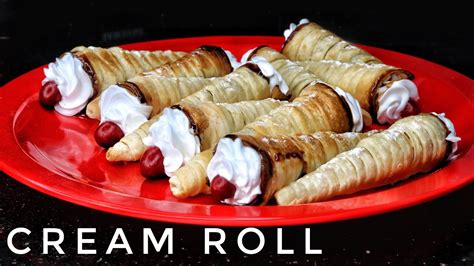 Cream Roll Cream Roll Recipe With Puff Pastry Homemade Cream Horns
