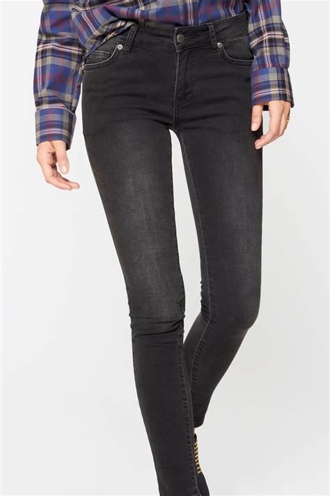ANINE BING Mid Rise Jeans In Charcoal Skinny Jeans High Waisted